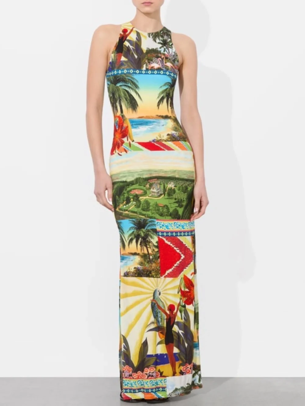 maxi alice dress print ALICE + OLIVIA Karolina Tiered Maxi Dress, Size 10
